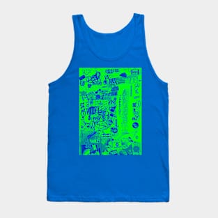 Street Green Design Pop Art Style NYC Tank Top